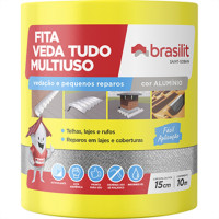 Brasilit Fita Adesiva Alum 15Cmx10Mt