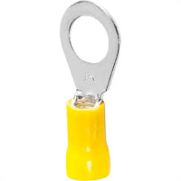 Terminal Pre-Isol Olhal 4,0-6,0 Amarelo F4,3 - Kit C/100 Unidades