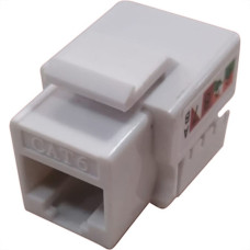 Conector Femea Keystone Cat06 Branco - Kit C/10 Unidades