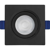 Spot Emb.05W Led 6500K Quadr B_D Preto