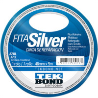 Fita Silver Tape Tekbond Azul 48Mmx05Mt