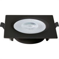 Spot Emb.06W Led 6500K Quadr Blumenau Preto