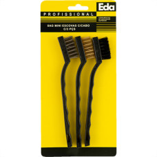 Escova Aco Eda C/Cabo Kit C/3Pcs