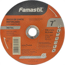 Disco Corte Famastil Ferro 7X7/8X1.6 2T - Kit C/10 Unidades
