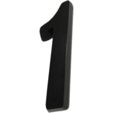 Numero 3D Pvc Deplasti 1 Preto 13Cm