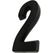 Numero 3D Pvc Deplasti 2 Preto 13Cm