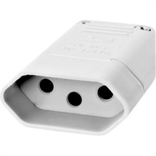 Pino Femea Perlex 2P+T 10A Branco 2043 - Kit C/10 Unidades