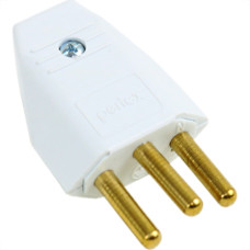 Pino Macho Perlex 2P+T 20A Branco 1048 - Kit C/10 Unidades