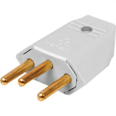 Pino Macho Perlex 2P+T 20A Cinza 1048 - Kit C/10 Unidades
