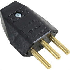 Pino Macho Perlex 2P+T 20A Preto 1048 - Kit C/10 Unidades