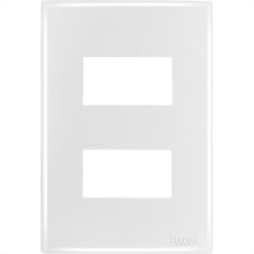 Espelho Placa Radial Mod.Ouro Branco 4X2 2Mod Dis 9004