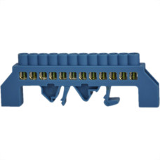 Barram Jng Neutro 08 Termimal Azul 15981 - Kit C/5 Unidades