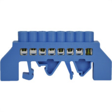 Barram Jng Neutro 12 Termimal Azul 15704 - Kit C/5 Unidades
