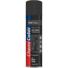 Spray Chemicolor Geral Preto Fosco 400Ml - Kit C/6 LT