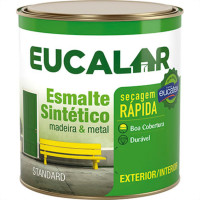 Tinta Esmalte. 1/16 = (225ml) Sintetico Eucalar Preto