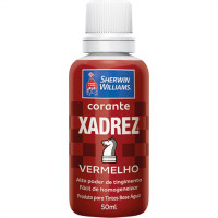 Corante Xadrez 50Ml Vermelho - Kit C/12 Unidades