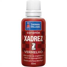 Corante Xadrez 50Ml Vermelho - Kit C/12 Unidades