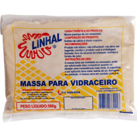 Massa Vidraceiro Linhal Pct.C/500Gr - Kit C/12 Unidades