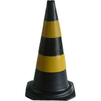 Cone Rigido Prosafety Plastico Preto/Amarelo 50Cm Wps1915