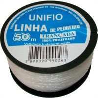 Linha Pedreiro Trancada Unifio 50M  - Kit C/12 