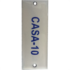 Placa Esmaltada Caiado 3X8 Casa 10