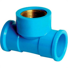 Viqua Azul Tee Liso Liso Rosca 20Mm X 1/2''  - Kit C/10 