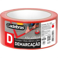 Fita Demarcacao Solo Adelbras 48X14M Vermelha 