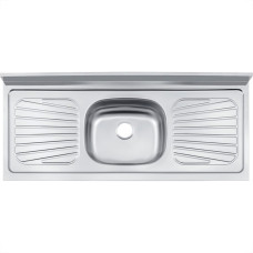 Pia Inox Tramontina 1,20M Para Cozinha Furo 3.1/2'' 