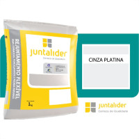 Rejunte Juntalider 1Kg Cinza Platina  - Kit C/20 