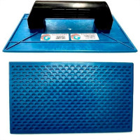 Desempenadeira Pvc Giraldi 18X30 Corrugada Azul 