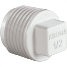 Plug Branco Krona Rosca Rosca 3/4'' 294 - Kit C/50 