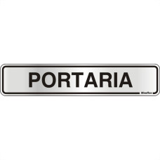 Placa Sinalizacao Aluminio 05X25 ''Portaria'' 100Dd