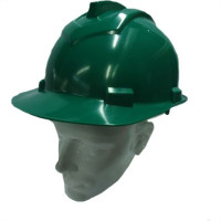 Capacete Com Carneira Ledan Plastico Verde 2533