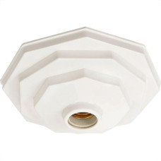 Plafonier Pvc Pavilonis 910 Branco Sextavado Soquete Porcelana 891001/200