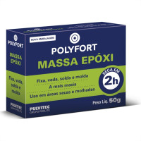 Adesivo Epoxi Massa Polyfort 50Gr Pulvitec Da004 - Kit C/12 