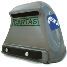 Caixa Carta Power Plastica Gradil ''Correio''Prata 22-1-Prata