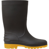 Bota Calformax Preta Solado Amarelo (Cano Medio)39/40 Cmpa509 S/F