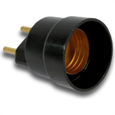 Pino Porta Lampada 2 Polos Voltec Preto V4010 - Kit C/50 