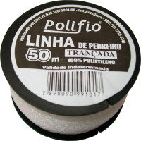 Linha Pedreiro Trancada Polifio 50M  - Kit C/12 