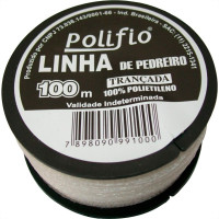 Linha Pedreiro Trancada Polifio 100M  - Kit C/12 