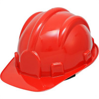 Capacete Com Carneira Prosafety Plastico Vermelho Wps0876