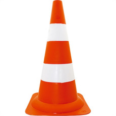 Cone Rigido Prosafety Plastico Laranja/Branco 50Cm Wps1914