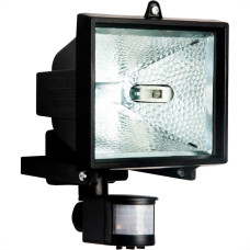 Refletor Brasfort Com Sensor Halogena 150W Preto 8902