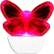 Abajour Noturno Brasfort Led Borboleta 220V Rosa 8859