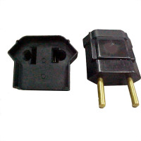 Pino Adaptador (Entrada =2 Redondo/Saida =2 Universal) Fernik Preto 508-1-1 - Kit C/20 