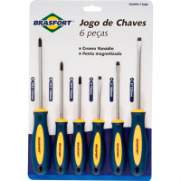 Chave Fenda/Phillips Brasfort Com 06 Pecas 7029