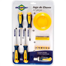 Chave Fenda/Phillips/Torx Brasfort Com Catraca Com 22 Pecas 7031