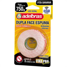 Fita Dupla Face Adelbras Espuma 12 X 2M 