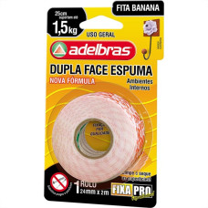 Fita Dupla Face Adelbras Espuma 24 X 2M 