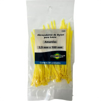 Abracadeira Nylon Brasfort Amarela 2,5X100 50 Pecas 7292